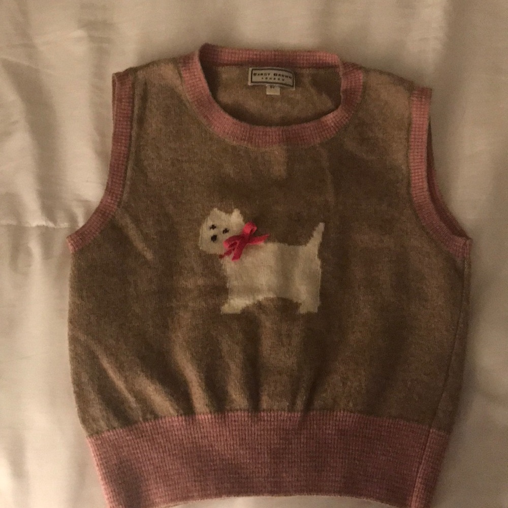 A designer girls light brown/tan tank top-sweater